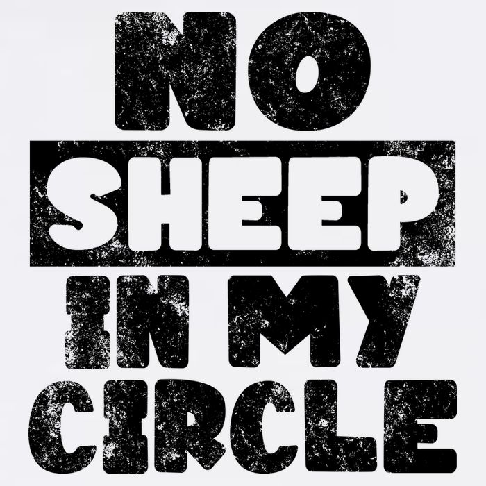 No Sheep In My Circle Distressed Garment-Dyed Sweatshirt