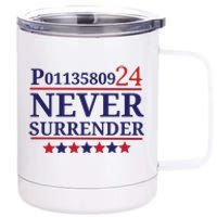 Never Surrender Inmate P01135809 Fulton County Georgia Jail Prisoner Inmate 12 oz Stainless Steel Tumbler Cup