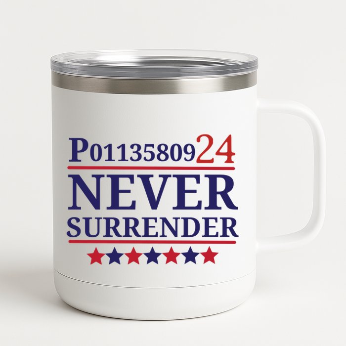 Never Surrender Inmate P01135809 Fulton County Georgia Jail Prisoner Inmate 12 oz Stainless Steel Tumbler Cup