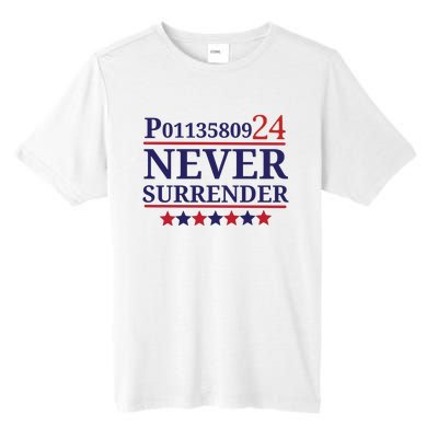 Never Surrender Inmate P01135809 Fulton County Georgia Jail Prisoner Inmate Tall Fusion ChromaSoft Performance T-Shirt