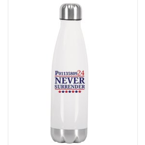 Never Surrender Inmate P01135809 Fulton County Georgia Jail Prisoner Inmate Stainless Steel Insulated Water Bottle