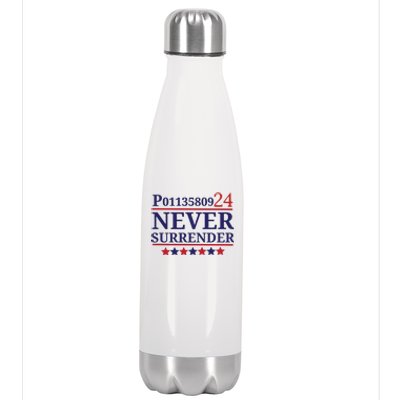 Never Surrender Inmate P01135809 Fulton County Georgia Jail Prisoner Inmate Stainless Steel Insulated Water Bottle