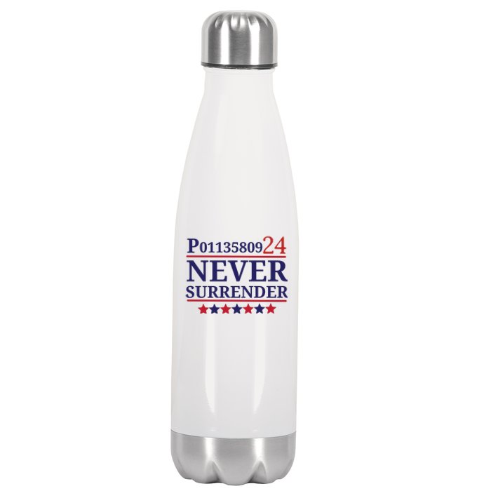 Never Surrender Inmate P01135809 Fulton County Georgia Jail Prisoner Inmate Stainless Steel Insulated Water Bottle