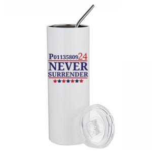 Never Surrender Inmate P01135809 Fulton County Georgia Jail Prisoner Inmate Stainless Steel Tumbler