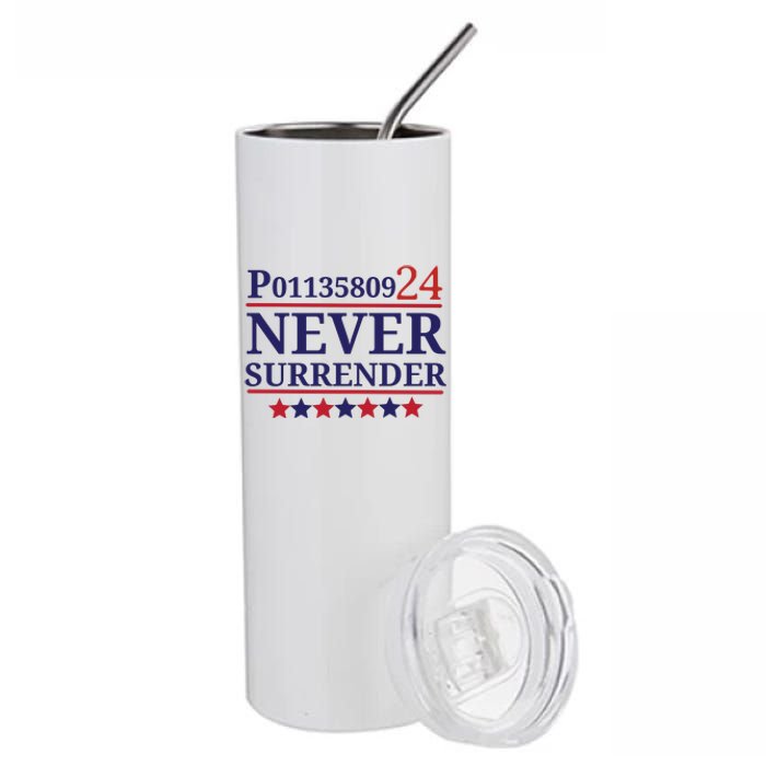 Never Surrender Inmate P01135809 Fulton County Georgia Jail Prisoner Inmate Stainless Steel Tumbler