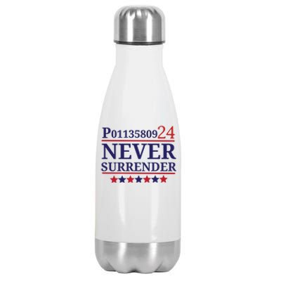 Never Surrender Inmate P01135809 Fulton County Georgia Jail Prisoner Inmate Stainless Steel Insulated Water Bottle