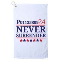 Never Surrender Inmate P01135809 Fulton County Georgia Jail Prisoner Inmate Platinum Collection Golf Towel