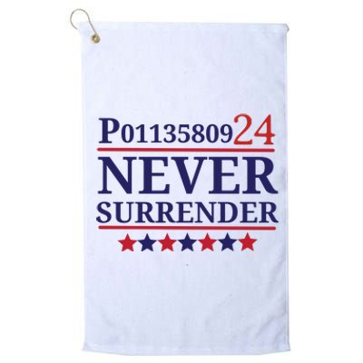 Never Surrender Inmate P01135809 Fulton County Georgia Jail Prisoner Inmate Platinum Collection Golf Towel