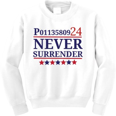 Never Surrender Inmate P01135809 Fulton County Georgia Jail Prisoner Inmate Kids Sweatshirt