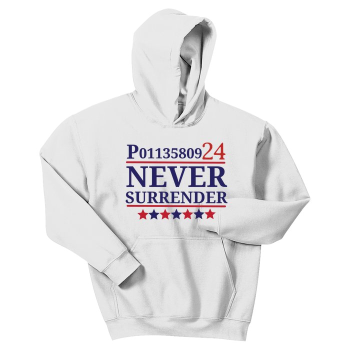 Never Surrender Inmate P01135809 Fulton County Georgia Jail Prisoner Inmate Kids Hoodie