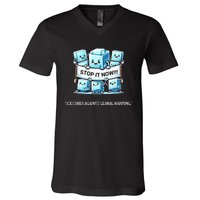 Novelty Stop It Now!!! Global Warming Awareness V-Neck T-Shirt