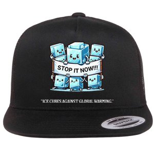 Novelty Stop It Now!!! Global Warming Awareness Flat Bill Trucker Hat