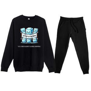 Novelty Stop It Now!!! Global Warming Awareness Premium Crewneck Sweatsuit Set