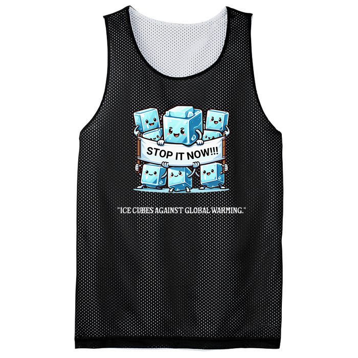 Novelty Stop It Now!!! Global Warming Awareness Mesh Reversible Basketball Jersey Tank