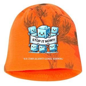 Novelty Stop It Now!!! Global Warming Awareness Kati - Camo Knit Beanie