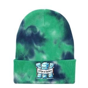 Novelty Stop It Now!!! Global Warming Awareness Tie Dye 12in Knit Beanie