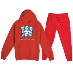 Novelty Stop It Now!!! Global Warming Awareness Premium Hooded Sweatsuit Set