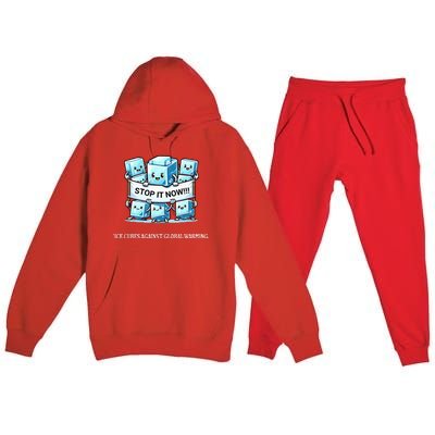 Novelty Stop It Now!!! Global Warming Awareness Premium Hooded Sweatsuit Set