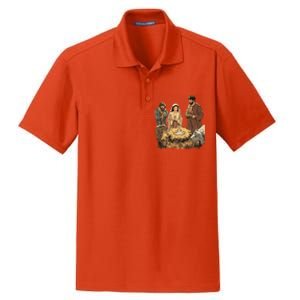 Nativity Scene Illustration Christmas Dry Zone Grid Polo