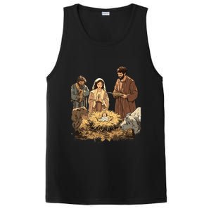 Nativity Scene Illustration Christmas PosiCharge Competitor Tank