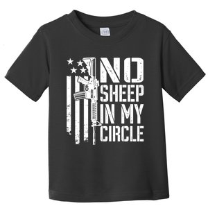 No Sheep In My Circle Gift Funny Camo Pro Gun 2nd Amendment Gift Toddler T-Shirt