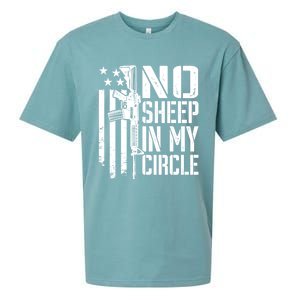 No Sheep In My Circle Gift Funny Camo Pro Gun 2nd Amendment Gift Sueded Cloud Jersey T-Shirt