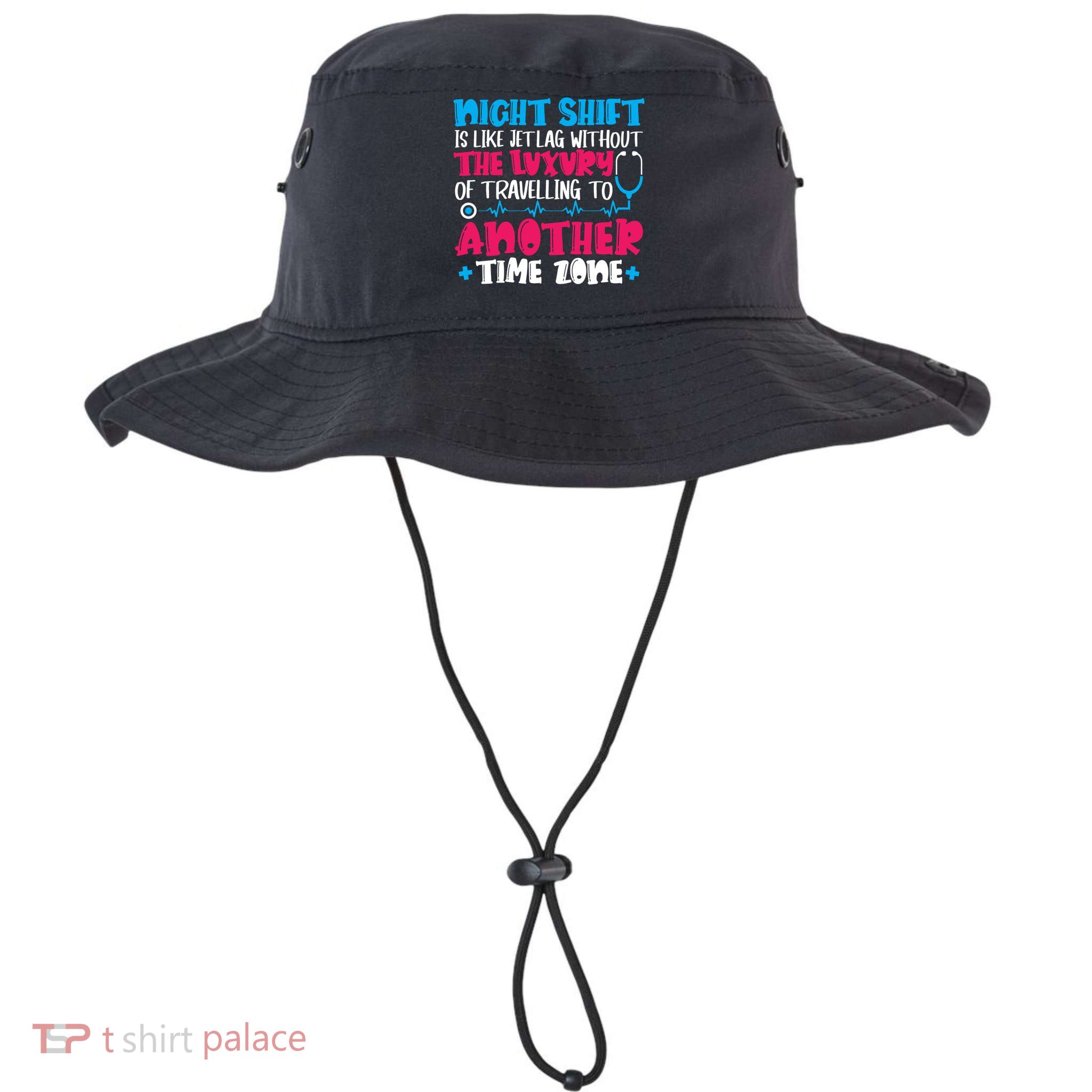Night Shift Is Like Jet Lag Night Shift Nurse Cool Gift Bucket Hat