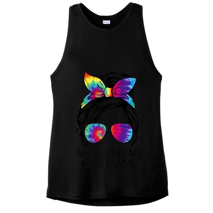 No Shame In My Sober Game Na Narcotics Anonymous Gift Ladies PosiCharge Tri-Blend Wicking Tank