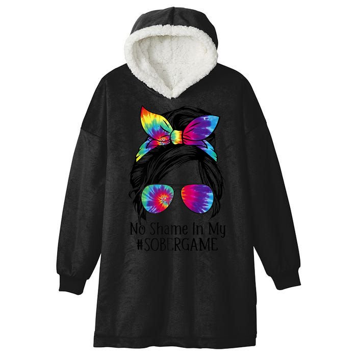 No Shame In My Sober Game Na Narcotics Anonymous Gift Hooded Wearable Blanket