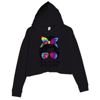 No Shame In My Sober Game Na Narcotics Anonymous Gift Crop Fleece Hoodie