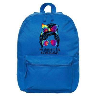 No Shame In My Sober Game Na Narcotics Anonymous Gift 16 in Basic Backpack