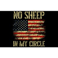 No S.H.E.E.P In My Circle Patriotic American Flag Bumper Sticker