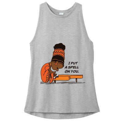 Nina Simone I Put A Spell On You Ladies PosiCharge Tri-Blend Wicking Tank