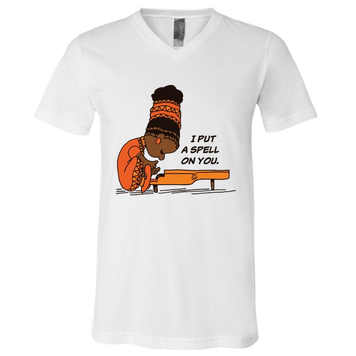 Nina Simone I Put A Spell On You V-Neck T-Shirt