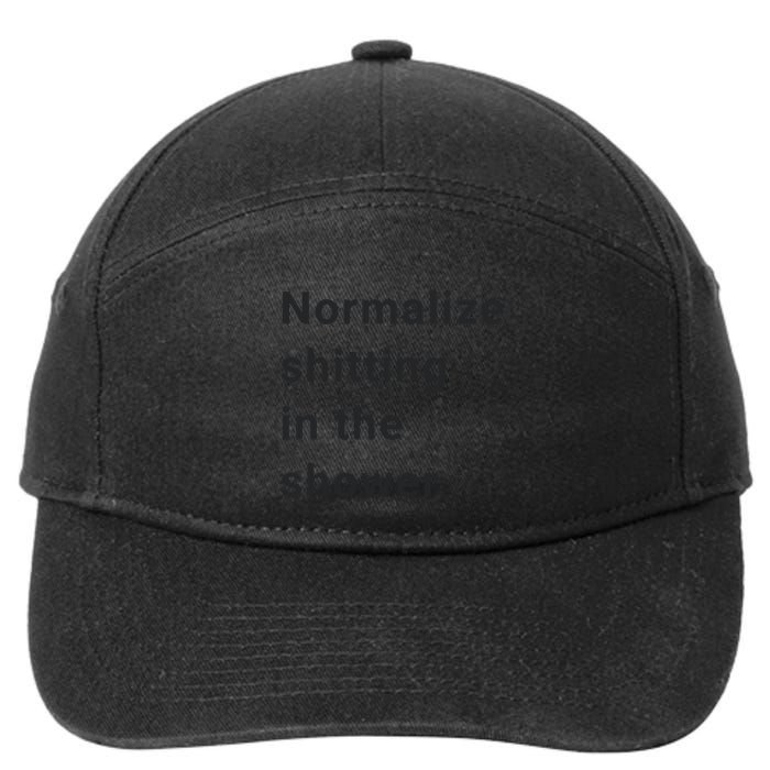 Normalize Shitting In The Shower Dank Meme 7-Panel Snapback Hat