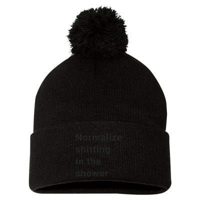 Normalize Shitting In The Shower Dank Meme Pom Pom 12in Knit Beanie