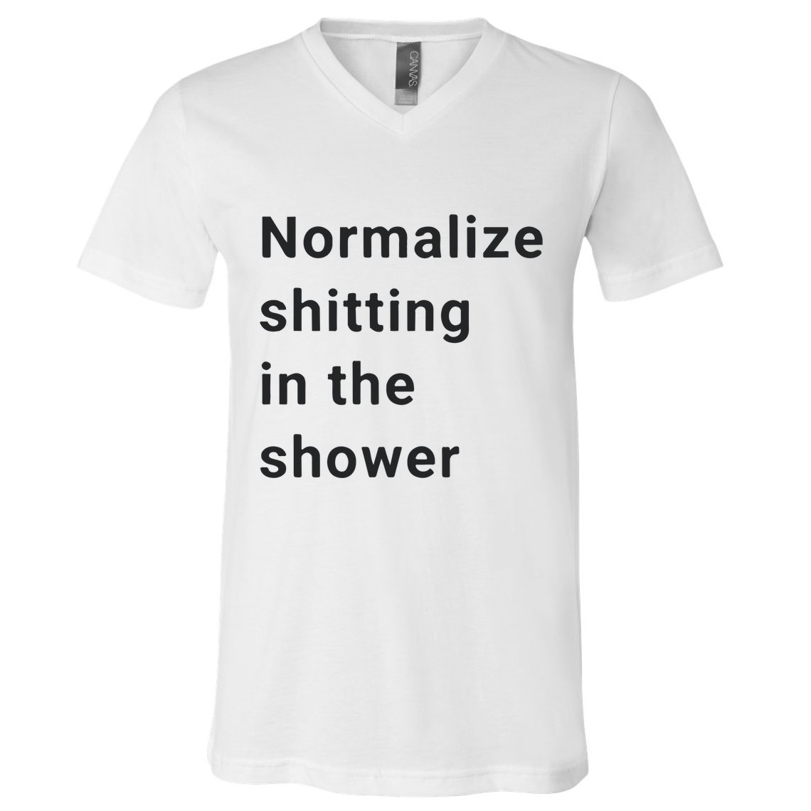Normalize Shitting In The Shower Dank Meme V-Neck T-Shirt