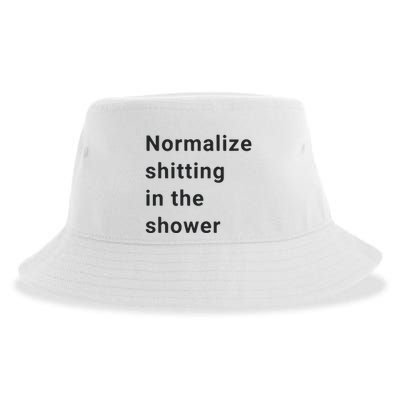 Normalize Shitting In The Shower Dank Meme Sustainable Bucket Hat