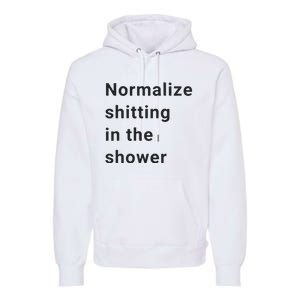 Normalize Shitting In The Shower Dank Meme Premium Hoodie