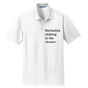 Normalize Shitting In The Shower Dank Meme Dry Zone Grid Polo