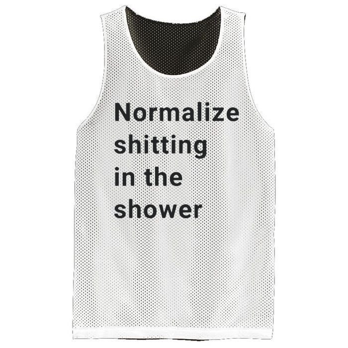 Normalize Shitting In The Shower Dank Meme Mesh Reversible Basketball Jersey Tank