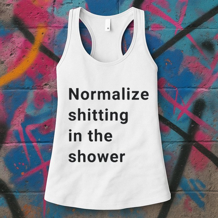 Normalize Shitting In The Shower Dank Meme Womens Tank Top