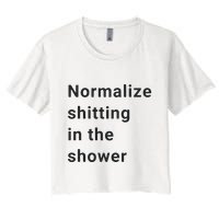 Normalize Shitting In The Shower Dank Meme Crop Top