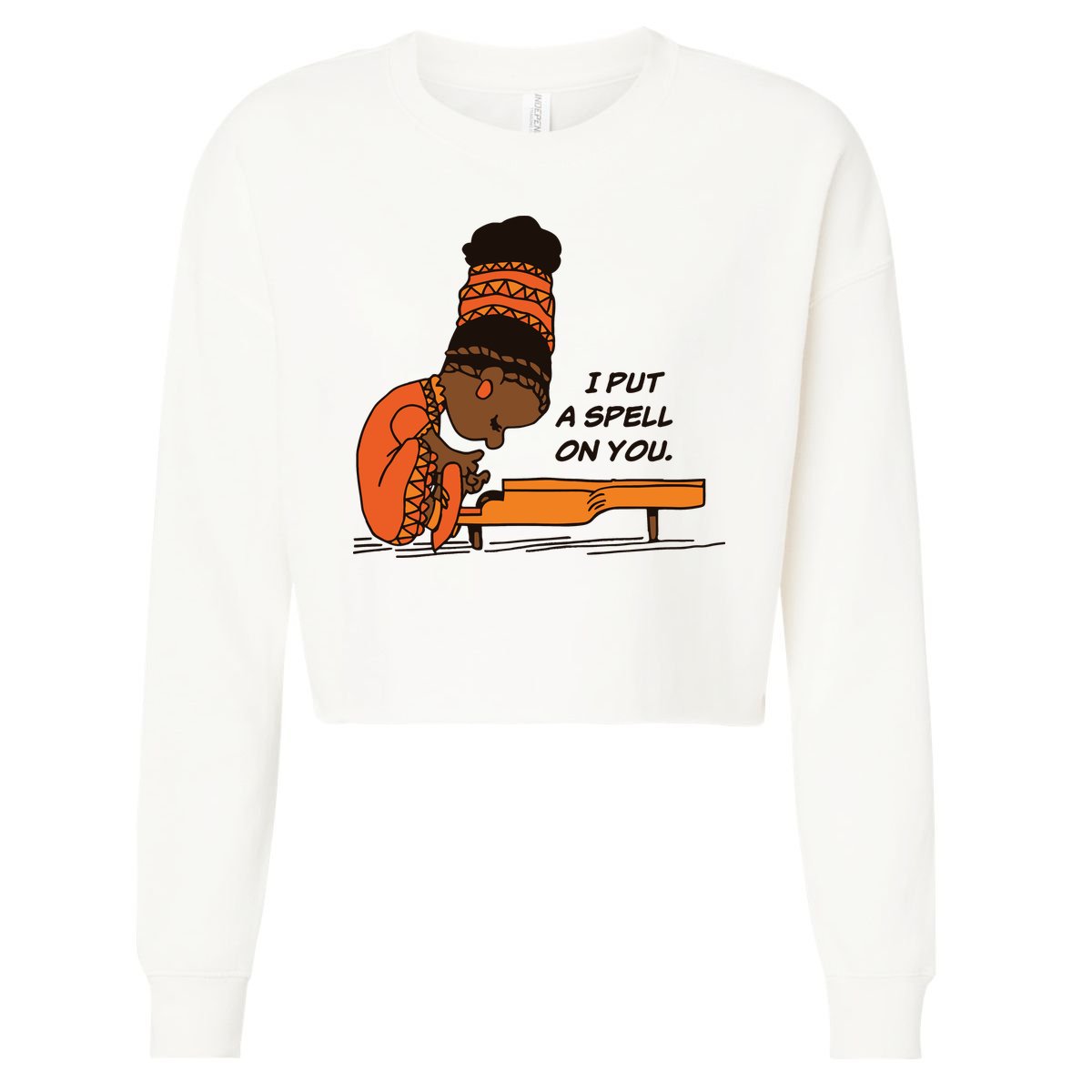 Nina Simone I Put A Spell On You Cropped Pullover Crew