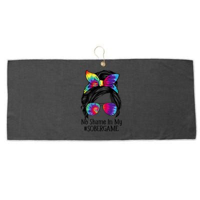 No Shame In My Sober Game Na Narcotics Anonymous Gift Large Microfiber Waffle Golf Towel