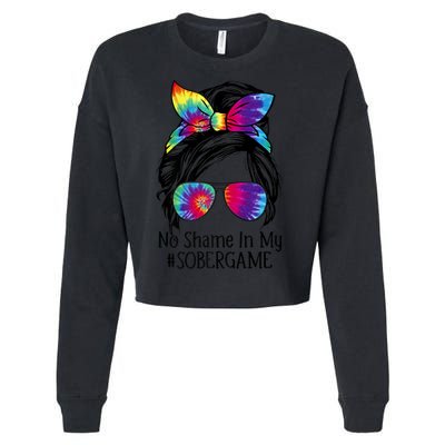 No Shame In My Sober Game Na Narcotics Anonymous Gift Cropped Pullover Crew