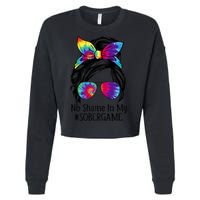 No Shame In My Sober Game Na Narcotics Anonymous Gift Cropped Pullover Crew