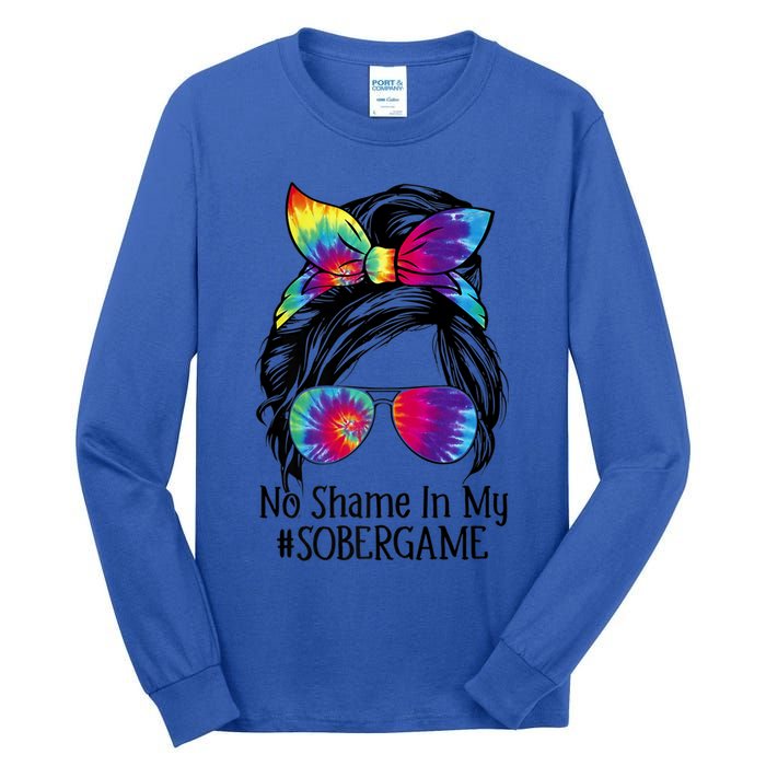 No Shame In My Sober Game Na Narcotics Anonymous Gift Tall Long Sleeve T-Shirt