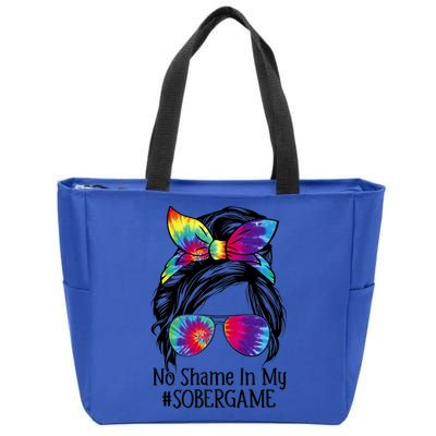 No Shame In My Sober Game Na Narcotics Anonymous Gift Zip Tote Bag
