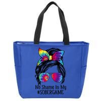 No Shame In My Sober Game Na Narcotics Anonymous Gift Zip Tote Bag